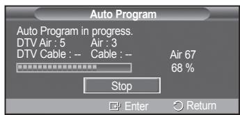 SAMSUNG PN42A450 - Storing Channels in Memory (Automatic Method) - 4