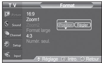 SAMSUNG PN42A450 - Modification du format de l'image - 2
