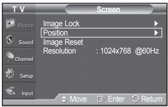 SAMSUNG PN42A450 - Changing the Screen Position - 1