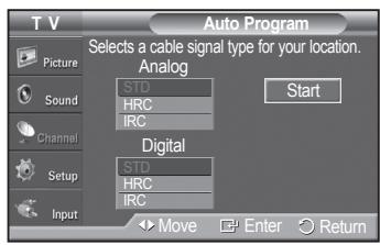 SAMSUNG PN42A450 - Storing Channels in Memory (Automatic Method) - 3