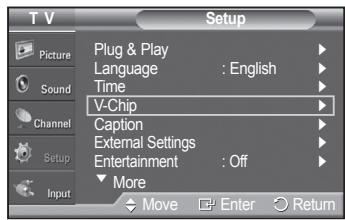 SAMSUNG PN42A450 - How to Set up Restrictions Using "TV Parental Guidelines" - 1
