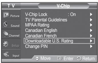 SAMSUNG PN42A450 - Using the V-Chip for Digital channels - 3