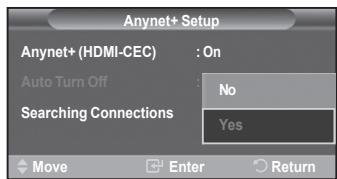SAMSUNG PN42A450 - Setting an Anynet+ Device to turn Off Automatically when the TV is Turned Off - 3
