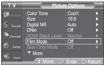 SAMSUNG PN42A450 - Setting the Film Mode - 5