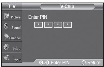 SAMSUNG PN42A450 - How to Set up Restrictions Using "Canadian English" (for Canada Models) - 2