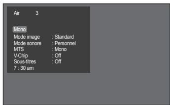 SAMSUNG PN42A450 - Affichage des paramètres - 1