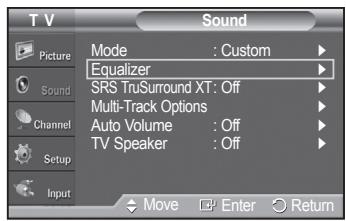 SAMSUNG PN42A450 - Customizing the Sound - 1