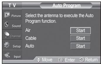 SAMSUNG PN42A450 - Storing Channels in Memory (Automatic Method) - 2