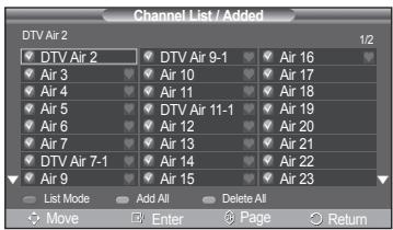 SAMSUNG PN42A450 - Setting Your Favorite Channels - 3