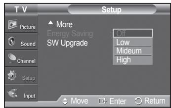 SAMSUNG PN42A450 - Using the Energy Saving Feature - 2