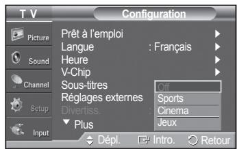 SAMSUNG PN42A450 - Réglage de l'effet lumineux - 4