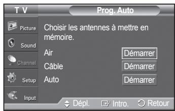 SAMSUNG PN42A450 - Mémorisation des chaînes (méthode automatique) - 2