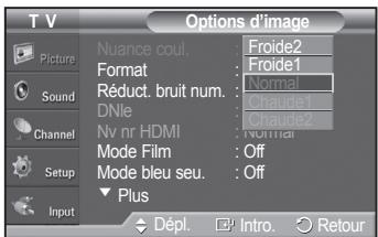 SAMSUNG PN42A450 - Sélection de la nuance de couleur - 1