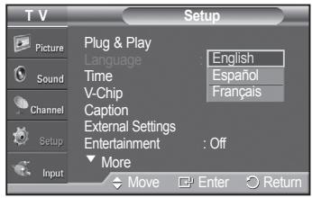SAMSUNG PN42A450 - Selecting a Menu Language - 2