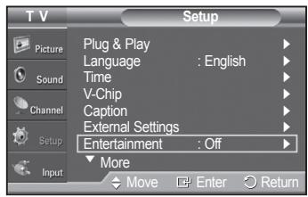 SAMSUNG PN42A450 - Setting the Light Effect - 3