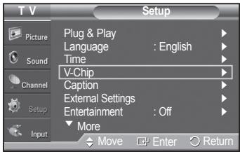 SAMSUNG PN42A450 - How to Set up Restrictions Using "Canadian French" (for Canada Models) - 1