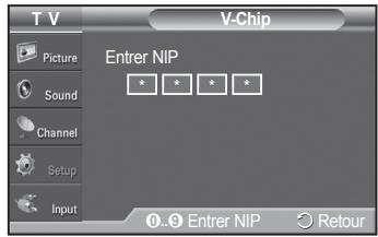 SAMSUNG PN42A450 - Fonction v-chip pour les canaux numériques - 2