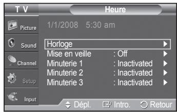 SAMSUNG PN42A450 - Option 1: réglage manuel de l'horloge - 2