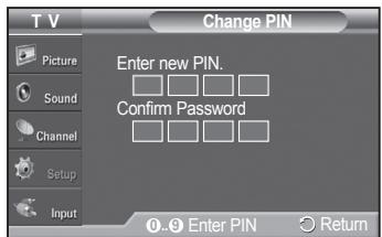 SAMSUNG PN42A450 - Setting Up Your Personal ID Number (PIN) - 4