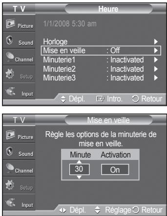 SAMSUNG PN42A450 - Réglage de la minuterie de mise en veille - 3