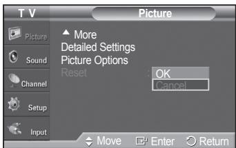 SAMSUNG PN42A450 - Resetting the Picture Settings to the Factory Defaults - 1