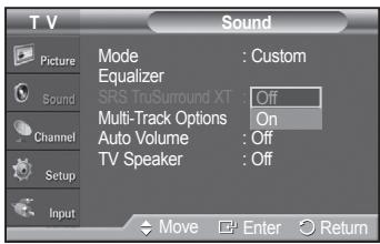 SAMSUNG PN42A450 - Customizing the Sound - 3