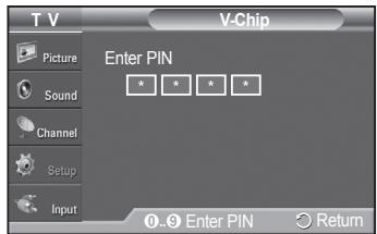 SAMSUNG PN42A450 - Setting Up Your Personal ID Number (PIN) - 2