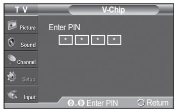 SAMSUNG PN42A450 - How to Set up Restrictions Using "MPAA Ratings" (G, PG, PG-13, R, NC-17, X, NR) - 2