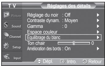 SAMSUNG PN42A450 - Activation de l'équilibrage du blanc - 5
