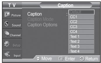 SAMSUNG PN42A450 - Viewing Closed Captions (On-Screen Text Messages) - Digital - 12