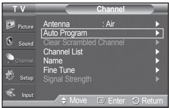 SAMSUNG PN42A450 - Storing Channels in Memory (Automatic Method) - 1