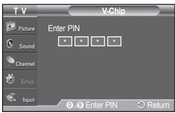 SAMSUNG PN42A450 - How to Set up Restrictions Using "Canadian French" (for Canada Models) - 2