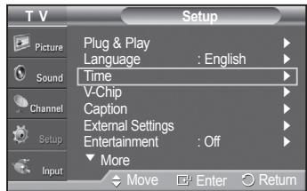 SAMSUNG PN42A450 - Option 1: Setting the Clock Manually - 1