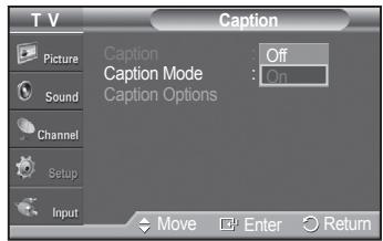SAMSUNG PN42A450 - Viewing Closed Captions (On-Screen Text Messages) - Digital - 10