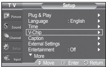 SAMSUNG PN42A450 - How to Set up Restrictions Using "MPAA Ratings" (G, PG, PG-13, R, NC-17, X, NR) - 1