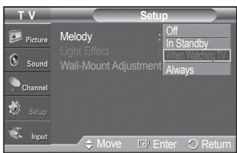 SAMSUNG PN42A450 - Setting the Light Effect - 2