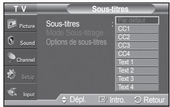 SAMSUNG PN42A450 - Affichage des sous-titres codés (messages à l'écran) - numériques - 11