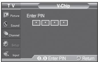 SAMSUNG PN42A450 - Using the V-Chip for Digital channels - 2