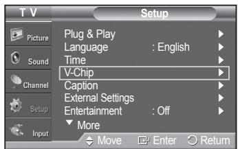 SAMSUNG PN42A450 - Setting Up Your Personal ID Number (PIN) - 1