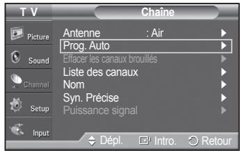 SAMSUNG PN42A450 - Mémorisation des chaînes (méthode automatique) - 1