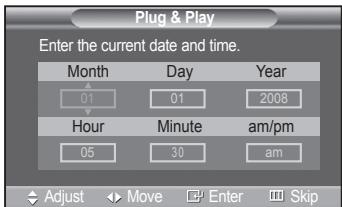 SAMSUNG PN42A450 - Setting the Clock Automatically - 5