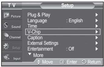 SAMSUNG PN42A450 - Using the V-Chip for Digital channels - 1