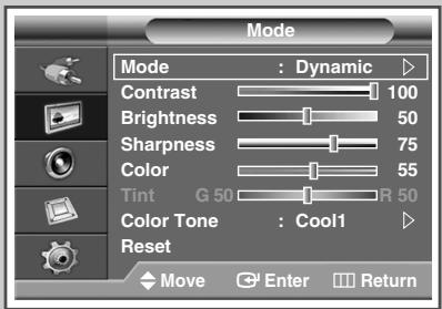 SAMSUNG PPM42M7HBP - Changing the Picture Standard - 2