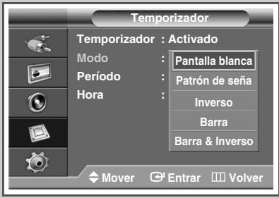 SAMSUNG PPM42M7HBP - Ajuste del temporizador de la funciona Proteccion Pantalla inactiva - 3