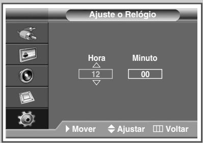 SAMSUNG PPM42M7HBP - Como ajustar e exibir a hora - 3