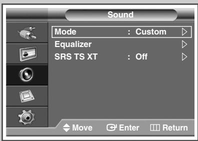 SAMSUNG PPM42M7HBP - Customizing the Sound Settings - 1