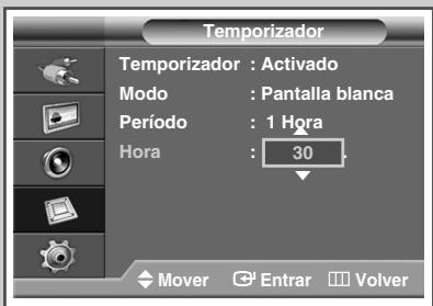 SAMSUNG PPM42M7HBP - Ajuste del temporizador de la funciona Proteccion Pantalla inactiva - 5