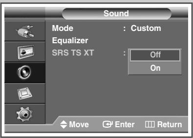 SAMSUNG PPM42M7HBP - Setting the TruSurround XT - 2