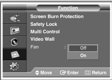 SAMSUNG PPM42M7HBP - Selecting the Fan - 2
