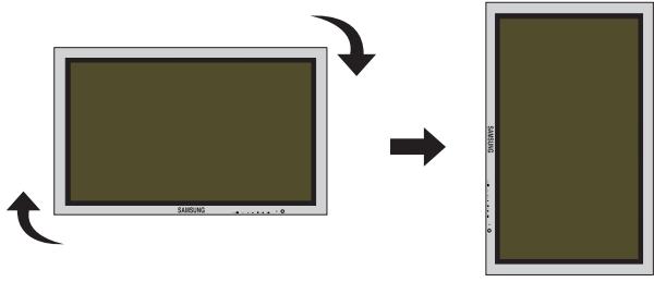 SAMSUNG PPM42M7HBP - Como instalar o monitor na posicao vertical - 1